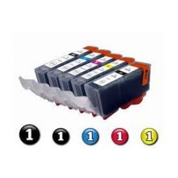 5-Pack Canon PGI-5BK, CLI-8BK/C/M/Y Compatible Inkjet (with Chip)